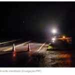 Com risco de desmoronamento, PRF interdita BR-267 entre Jardim e Porto Murtinho