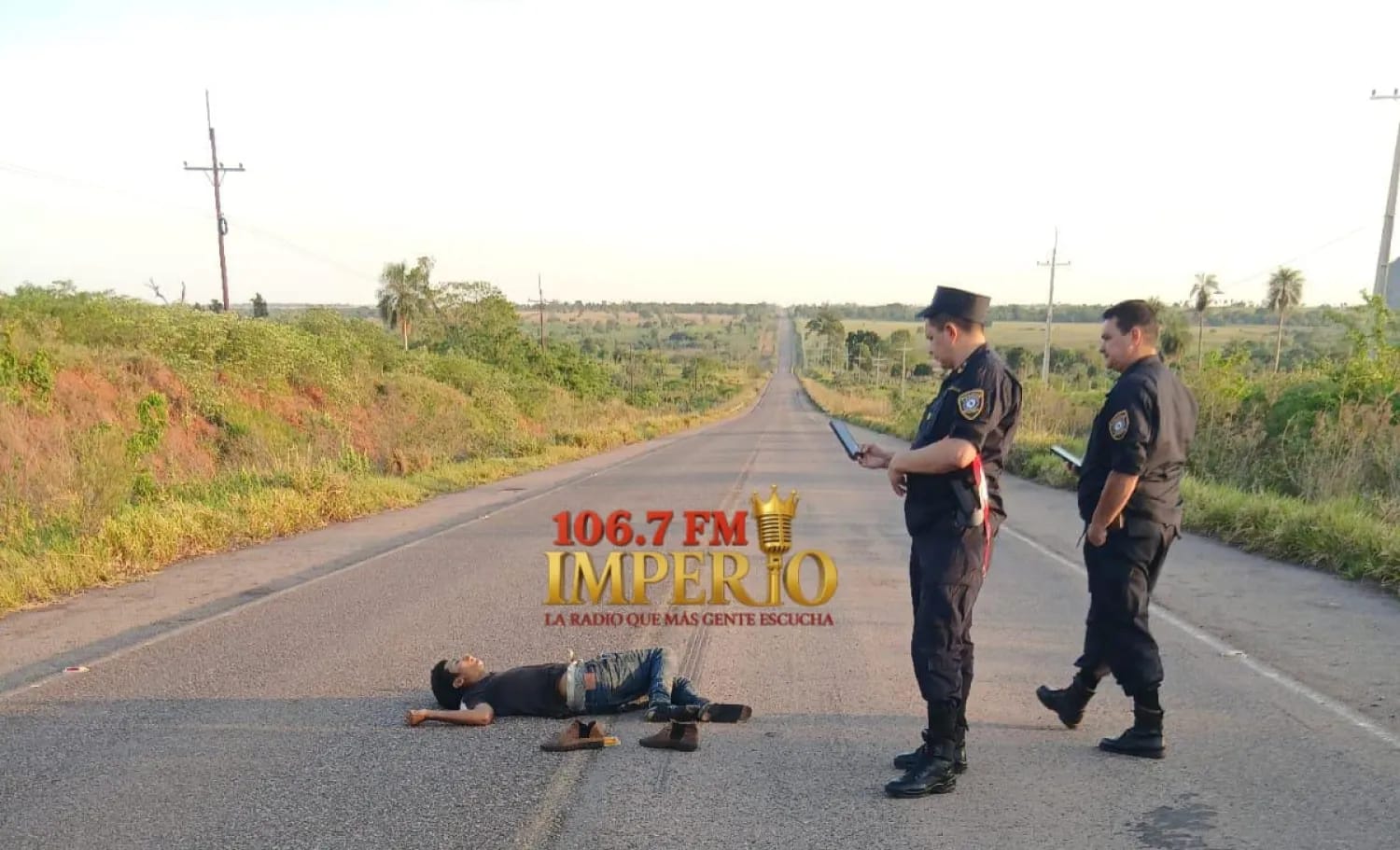 Um corpo sem vida foi encontrado no quilômetro 15 da estrada para Bella Vista Norte Paraguai