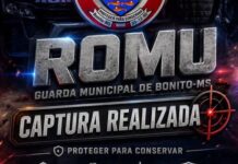 ROMU captura foragido da Justiça durante fiscalização de trânsito em Bonito