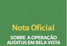 Nota Oficial da Prefeitura Municipal de Bela Vista sobre Opareção Auditus
