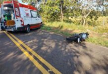 Motociclista sofre queda e fica ferido na MS-450, em Aquidauana