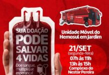 Jardim recebe Unidade Móvel do Hemosul para campanha de doação de sangue e cadastro de medula óssea